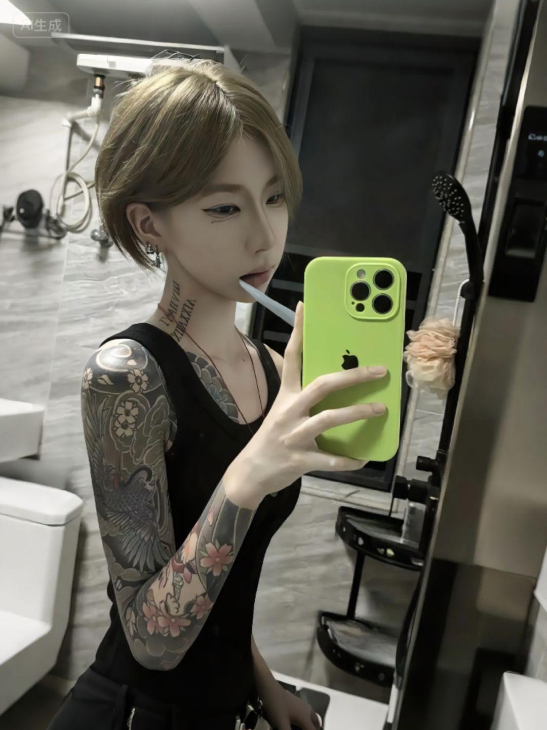 我也有个花臂梦 奈何家父略懂拳脚.