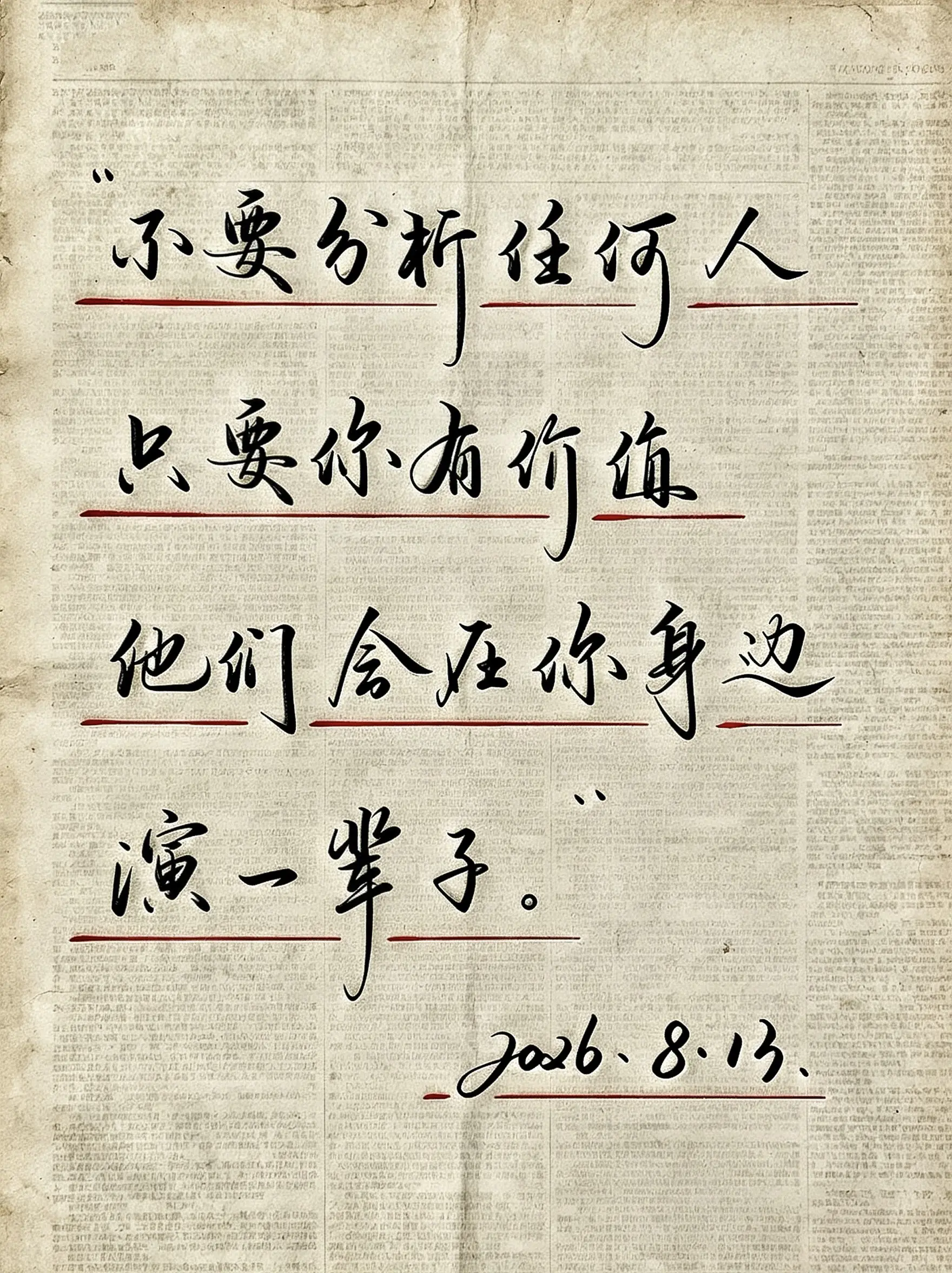 写字是一种生活 感悟