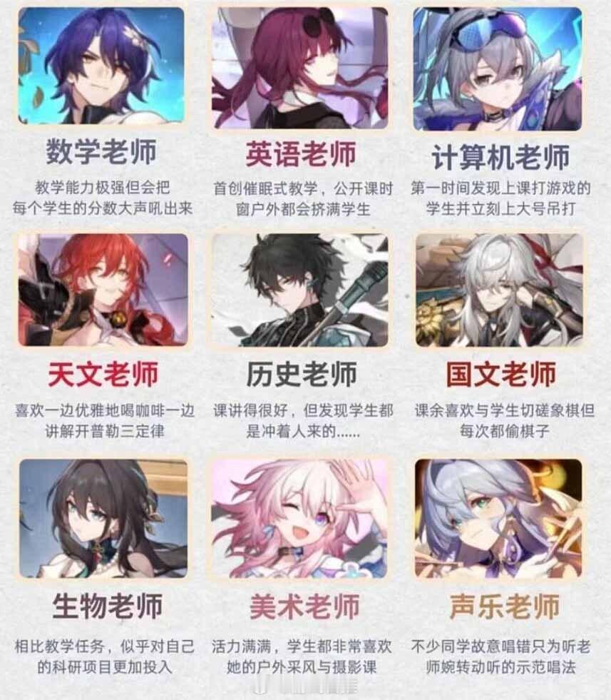 假如星铁角色成了老师，你最想听谁的课？#崩坏星穹铁道# ​​​