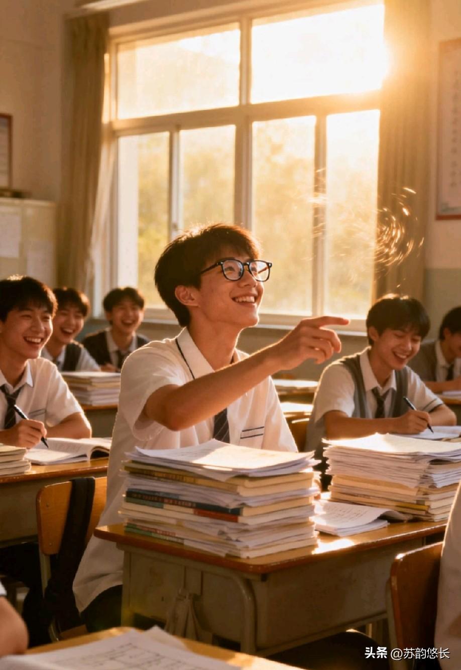 上了高中你才会发现：
中考考察的是你学不学，只要稍微学一点，高中就不会有问题，你