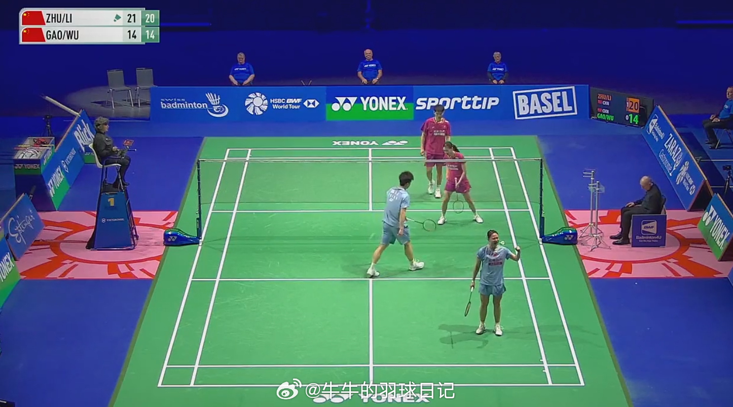 2026年瑞士羽毛球公开赛 混双 半决赛 朱一珺 李茜 21-14 21-14 