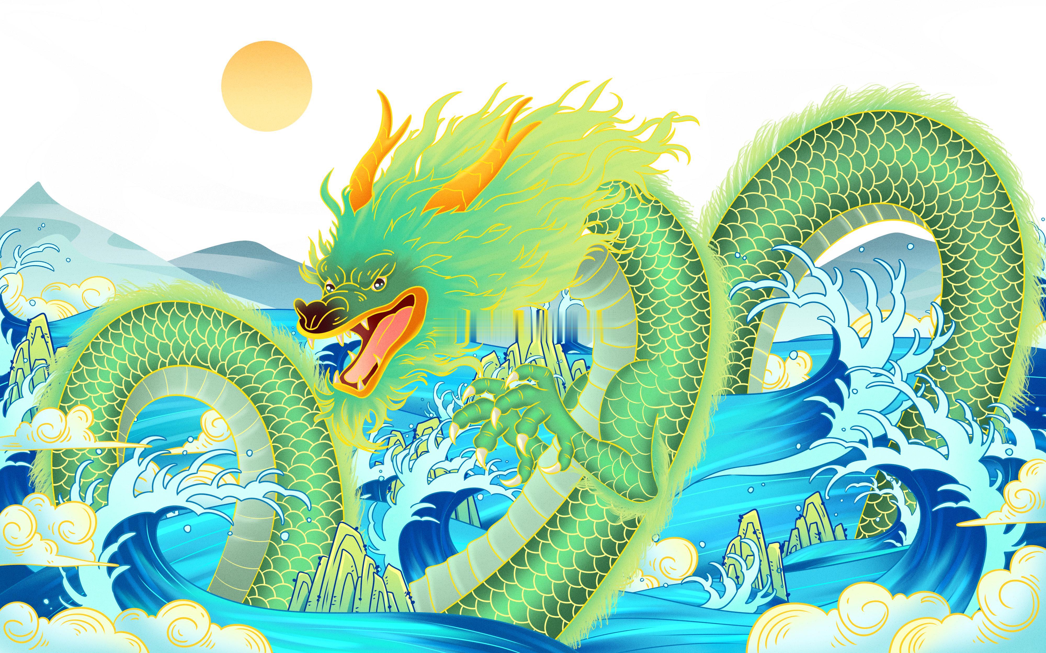 点赞青龙得水，见者好运气，求谋百事全，横财也兴隆！ ​​​