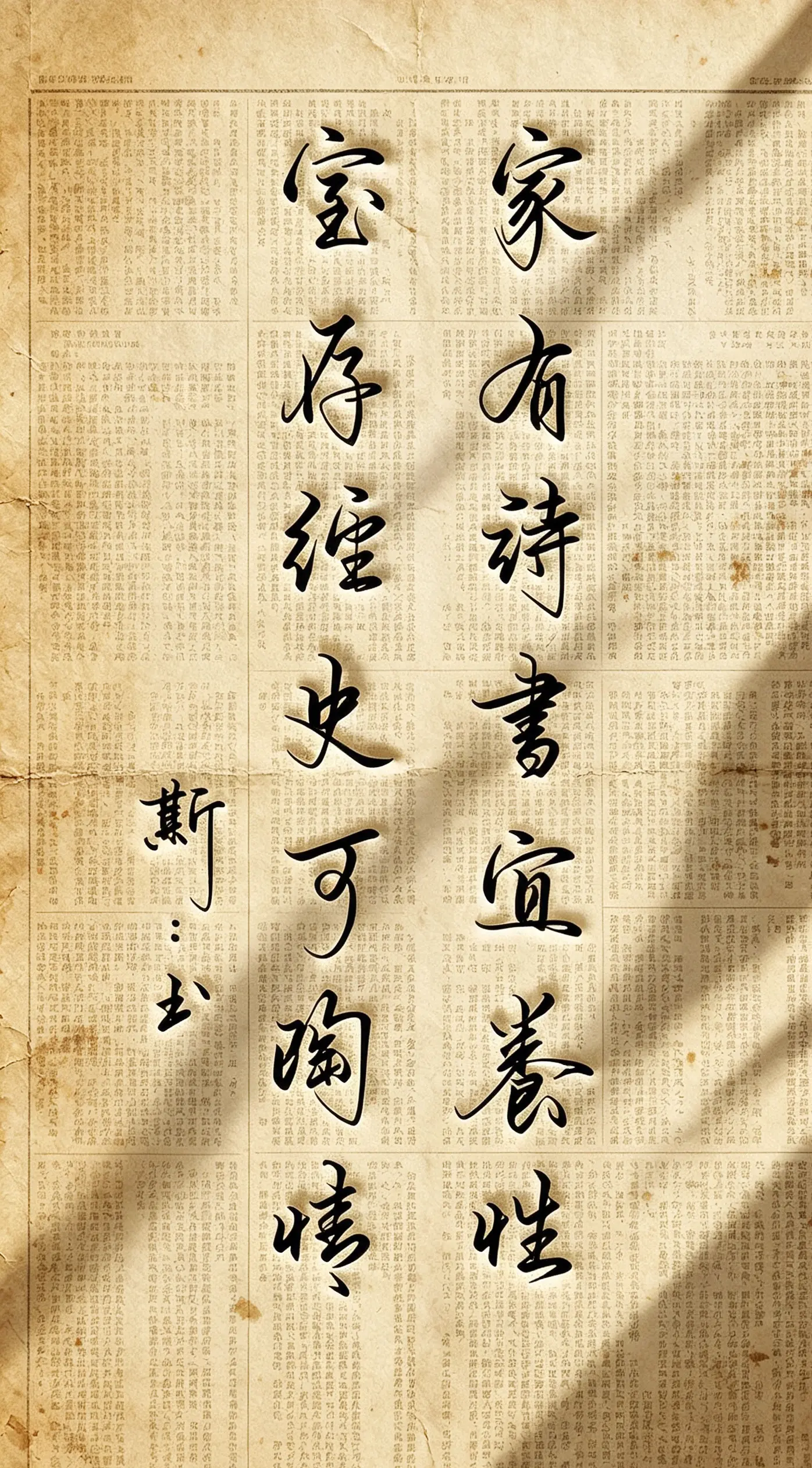 写字是一种生活 诗词 真实生活计划 国学文化