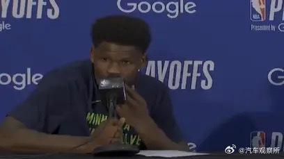 【爱德华兹评文班亚马天王山表现】5月13日，NBA季后赛马刺主场对阵森林狼的比赛