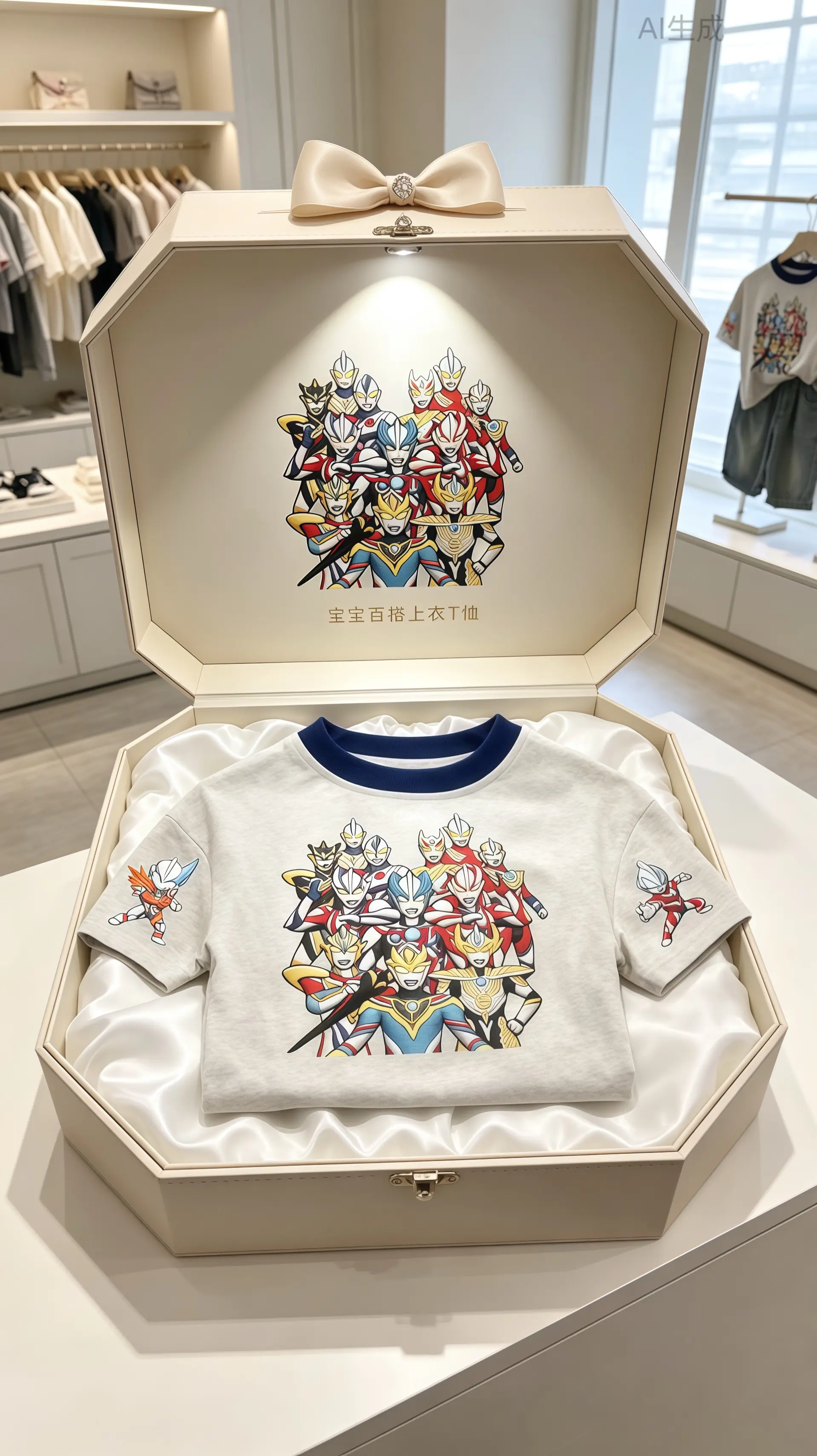 潮娃穿搭男童穿搭 短袖恤 高品质童装奥特曼