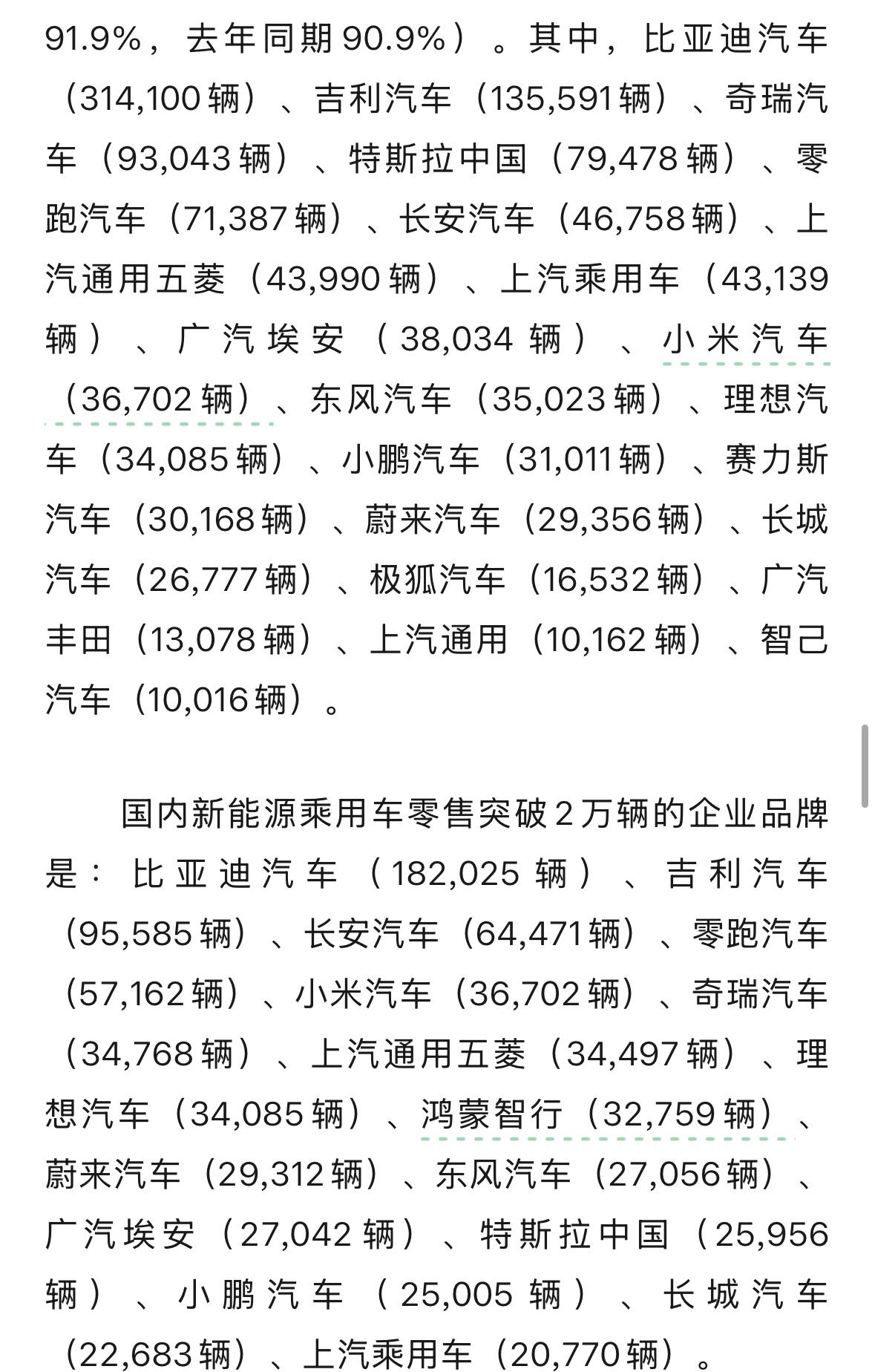 那再看看4月份新势力销量：
零跑，57162辆
小米，36702辆
理想，340