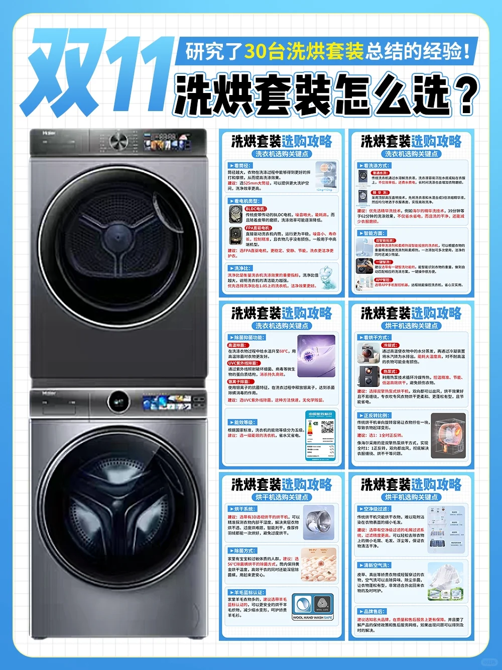 双11洗烘套装怎么选？一篇讲透不纠结❗