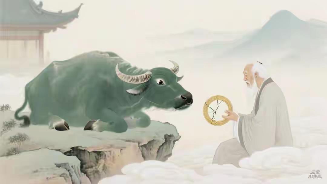 太上老君用金刚琢砸青牛精却砸不动，问通天教主才知：那不是蛮力，是洪荒镇天柱神兽图