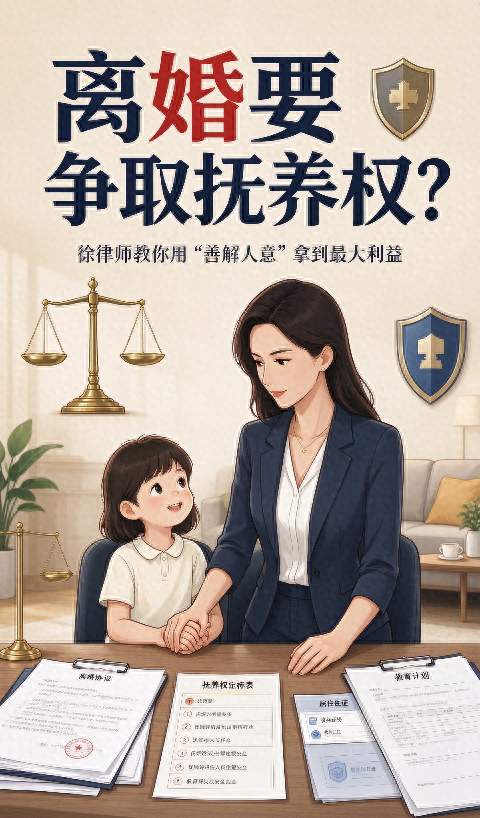 离婚要争取抚养权？徐律师教你用“善解人意”拿到最大利益