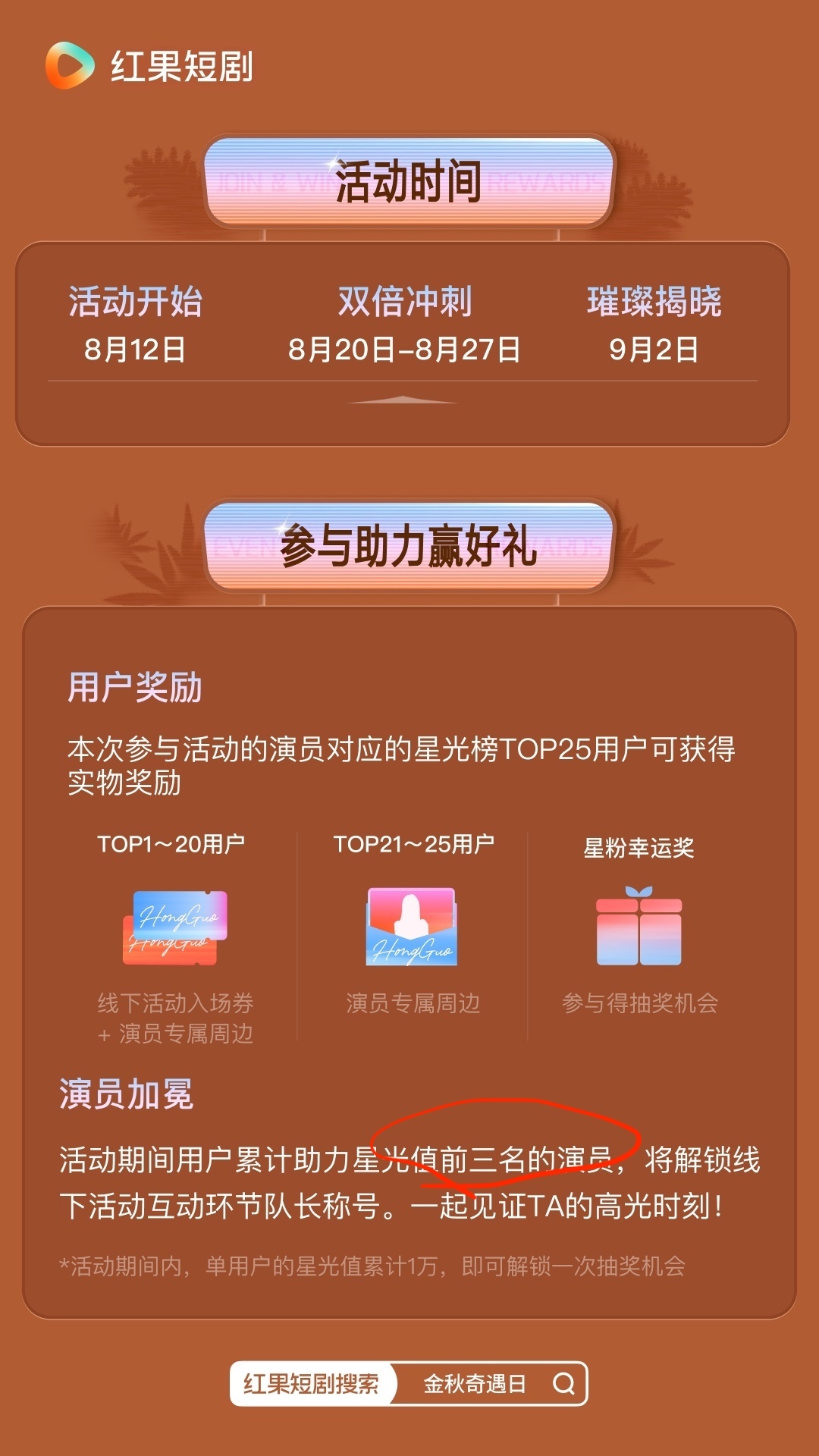 张晋宜 喜欢《昼以继夜》的宝子们有福了！张晋宜要来🍎金秋活动线下了！活动期间用