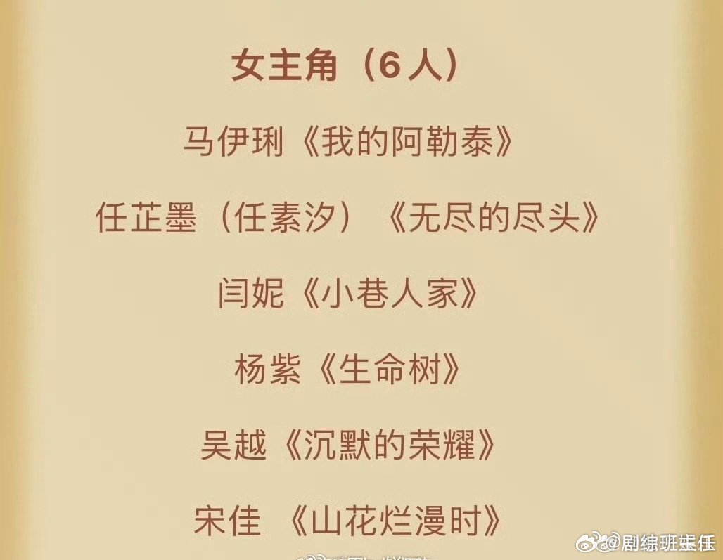 马伊琍吴越同时入围金鹰奖视后马伊琍吴越同时提名金鹰奖视后 马伊琍吴越同时提名金鹰