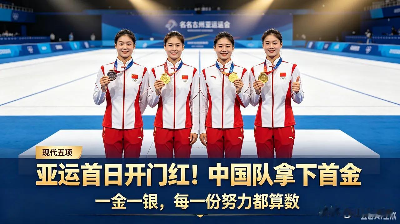 亚运开门红，中国代表团奖牌数远超其他国家，登顶实至名归值得自豪。特别是女子集体项