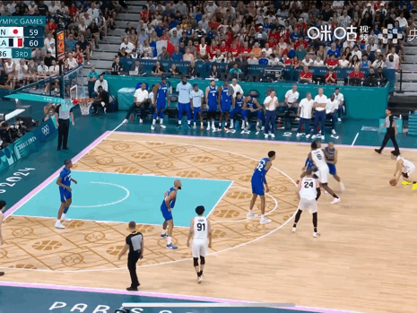 咱们啥时候能把篮练好，别说顶着文班投，空篮咱都不敢说有把握啊！#日本男篮vs法国