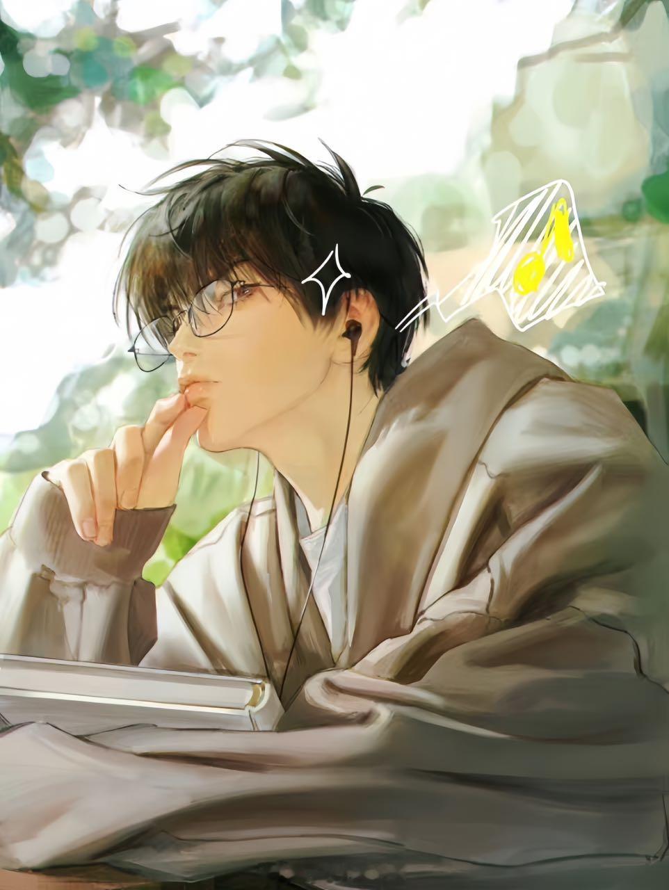 校园男高的日常谁能不喜欢~话说流川枫你怎么连听音乐都这么帅😍ppanae100