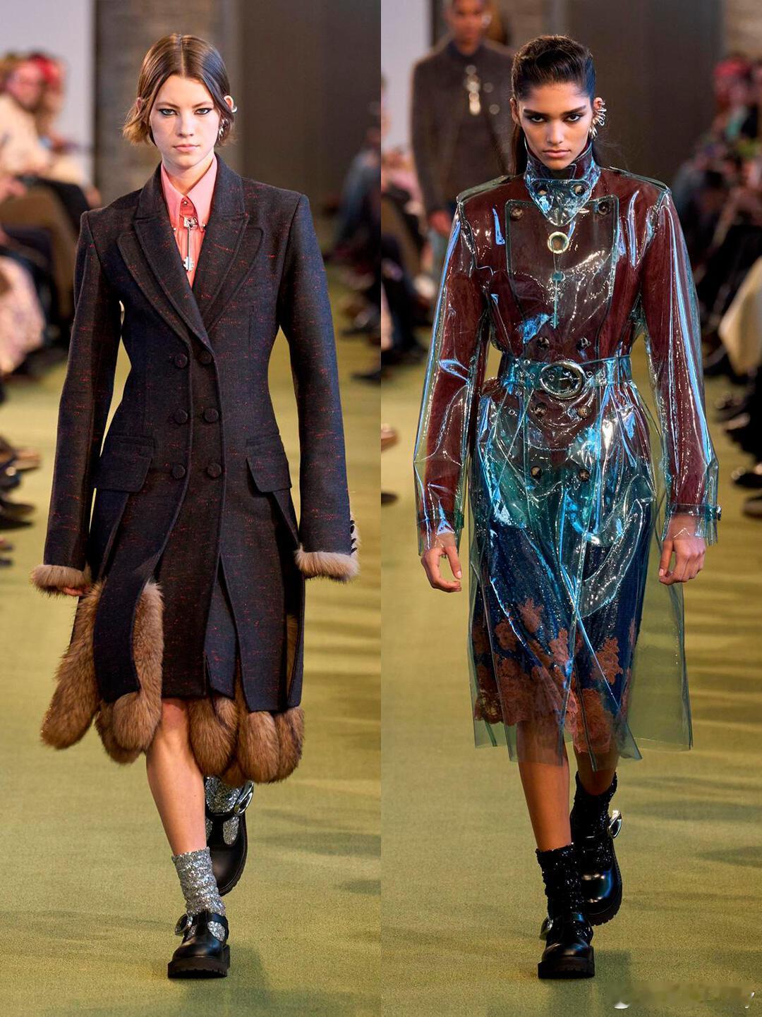 未来暮色Rabanne 2025秋冬秀场把深海浪漫与未来锋芒焊死在穿搭里！创意总