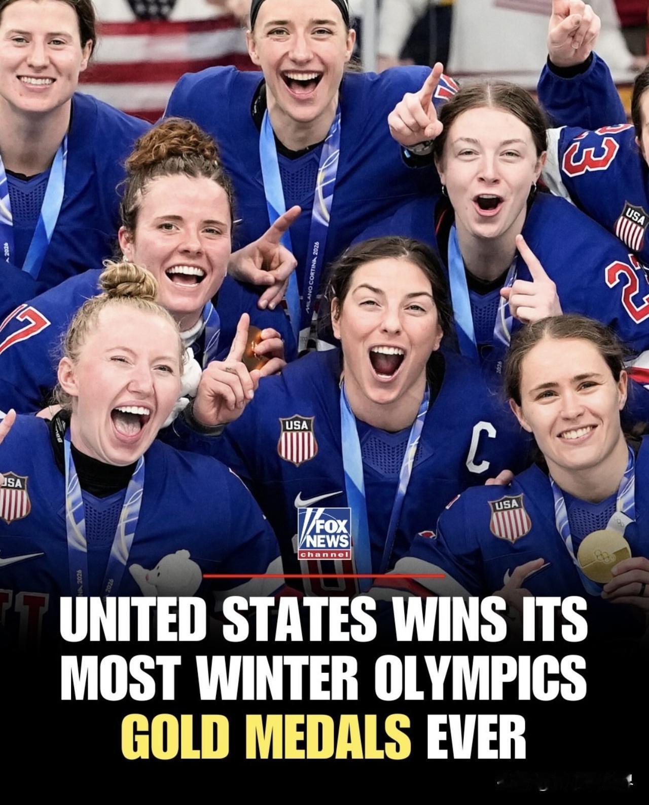 自2002年盐湖城冬奥会至今，美国队再次夺得超过10枚金牌。🥇
The U.S