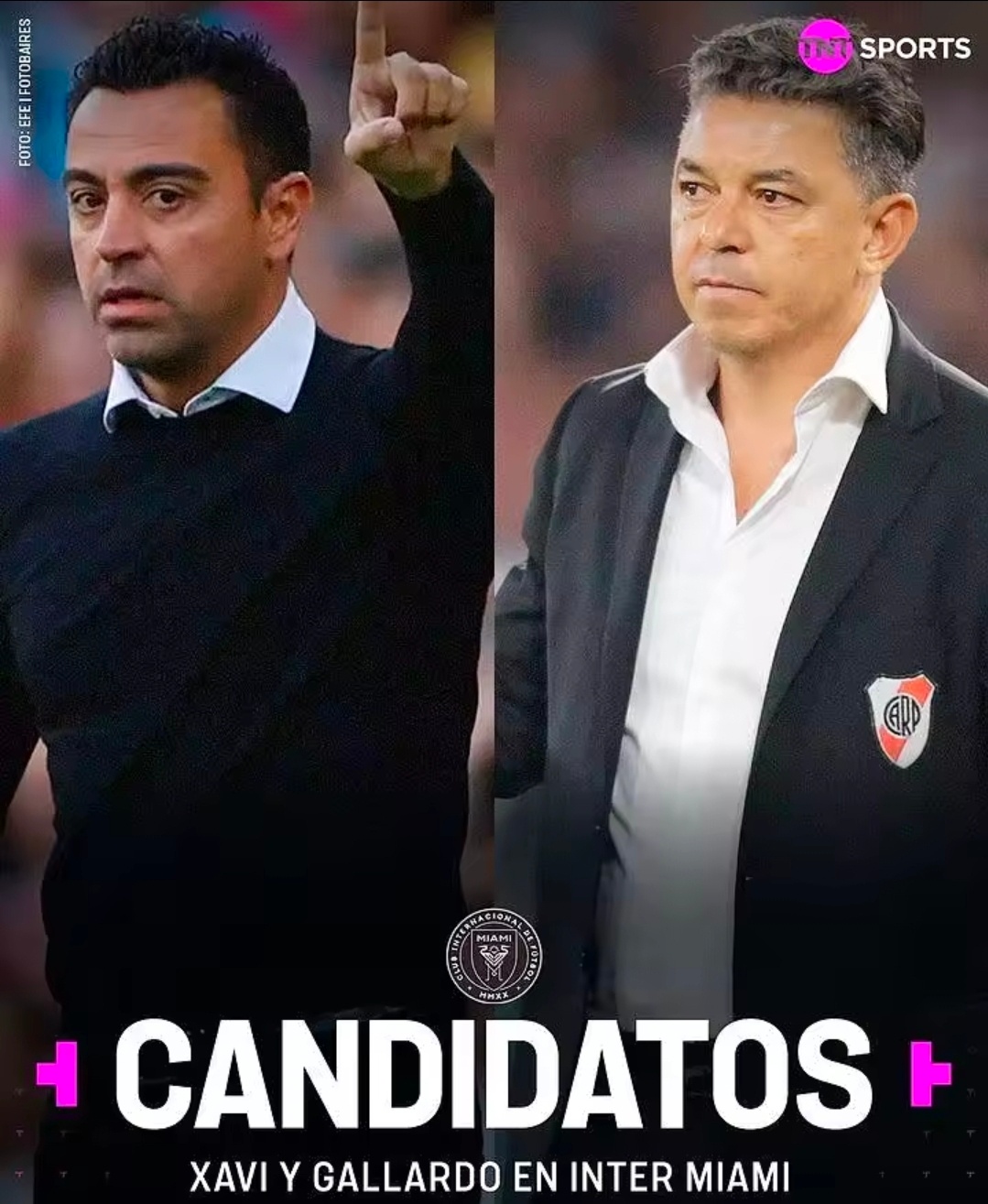 阿媒：哈维领跑迈阿密国际新帅争夺战，加拉多位列候选据阿根廷TNT Sports援