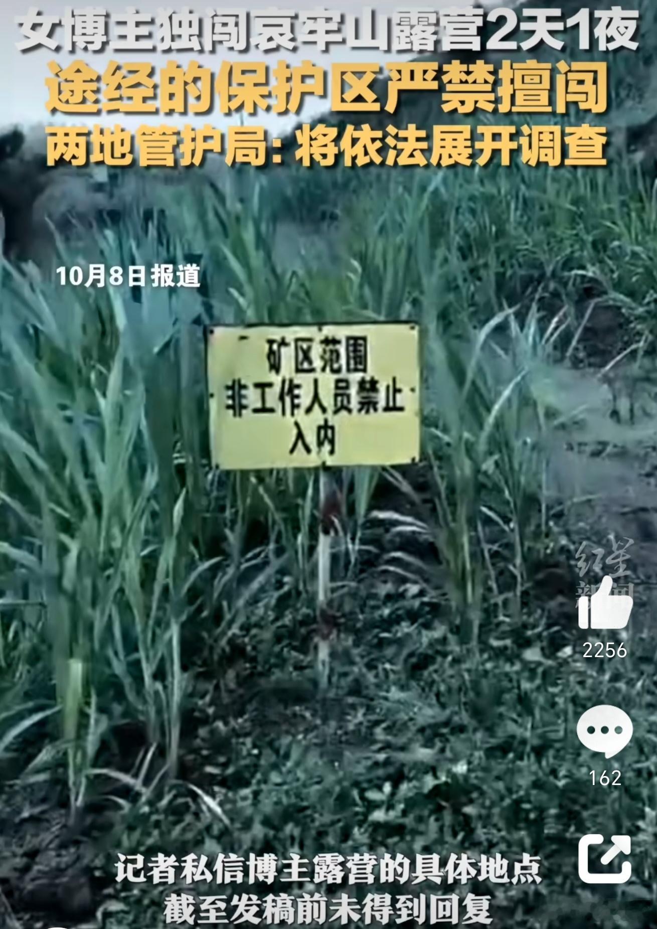 #女博主露营哀牢山2天1夜将被调查#作为中国公民，任何法律法规禁止的行为都应该遵