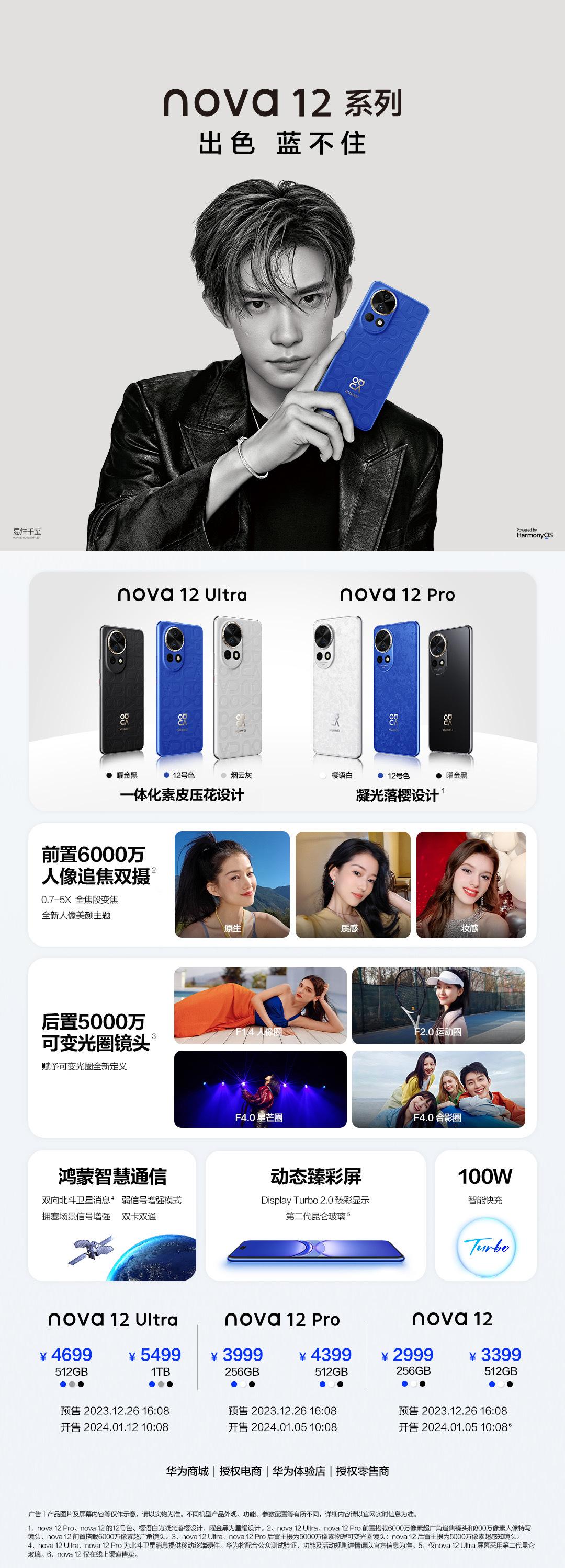 华为 nova12 全系麒麟芯片。

Ultra 是麒麟 9000sl
Pro 