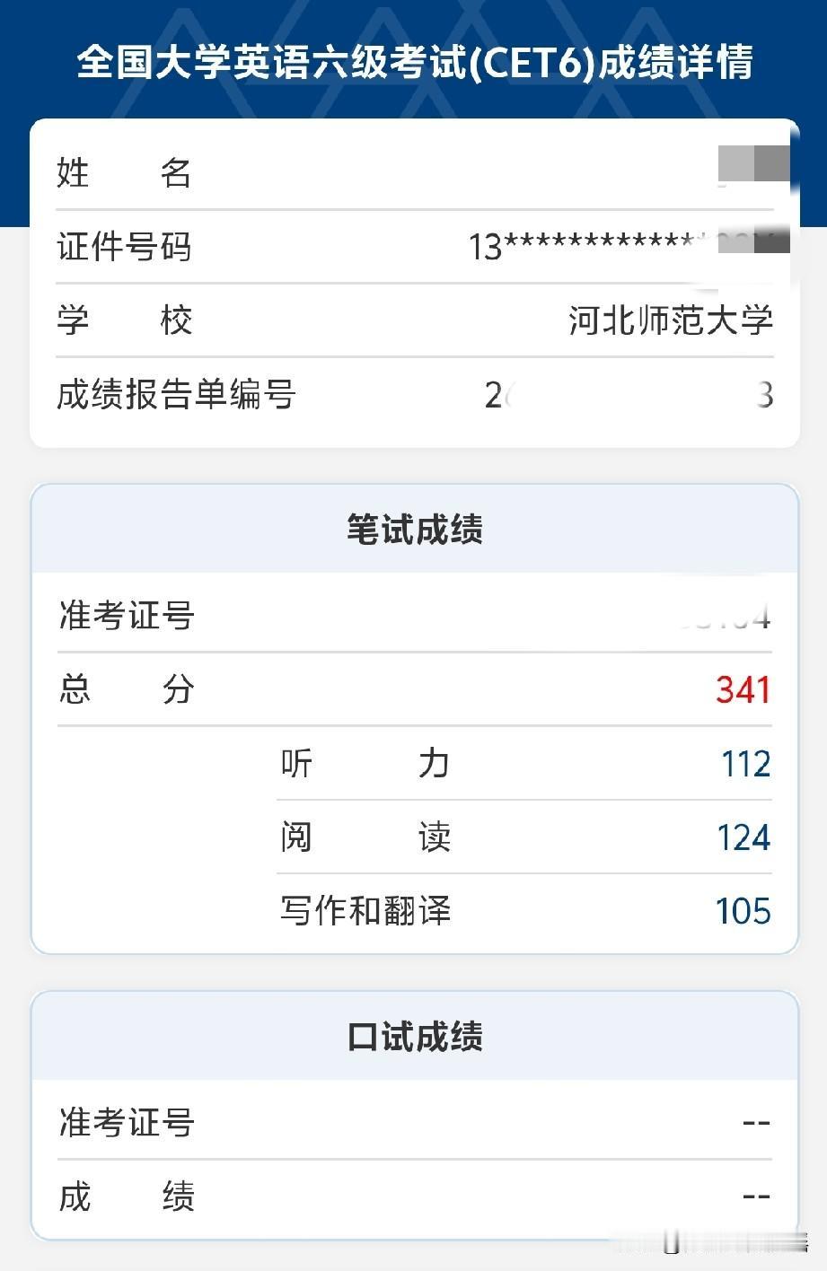 这英语六级成绩，真让人揪心！

还英语专业！为什么初高中英语那么好，到了大学就不