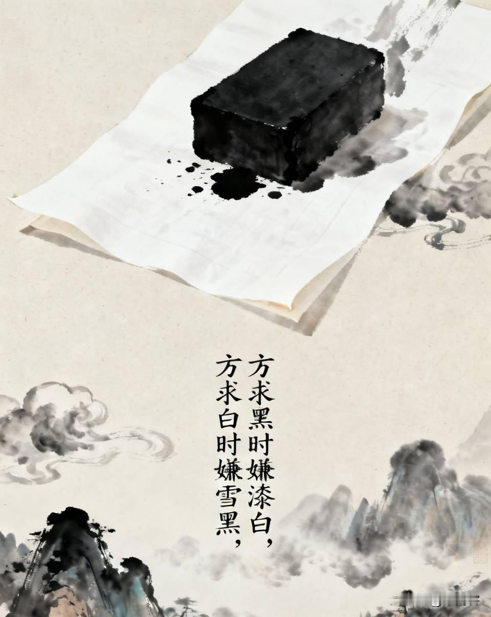 【云斋札记】东坡喜藏墨，有数百挺之多，可总觉得大多不够黑，能称为极品的也只有一两