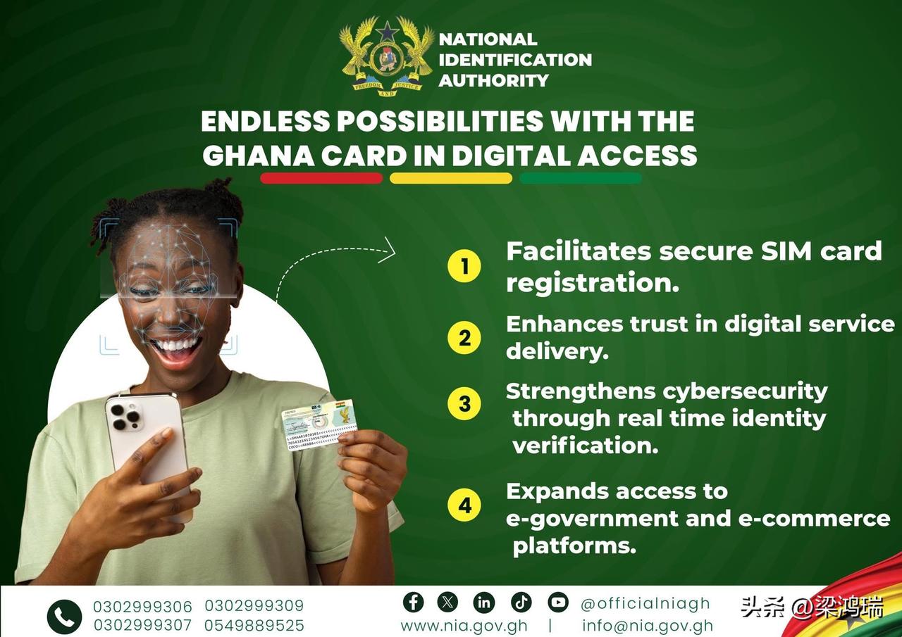 近期，加纳国民身份证（Ghana Card）已完成重大功能升级，根据加纳国家识别