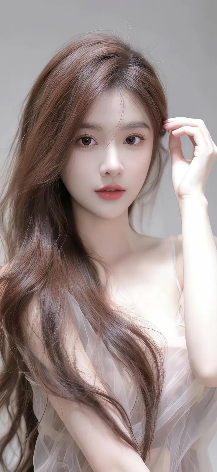 温柔甜美的少女，梦幻般的氛围，仿佛来自童话世界。