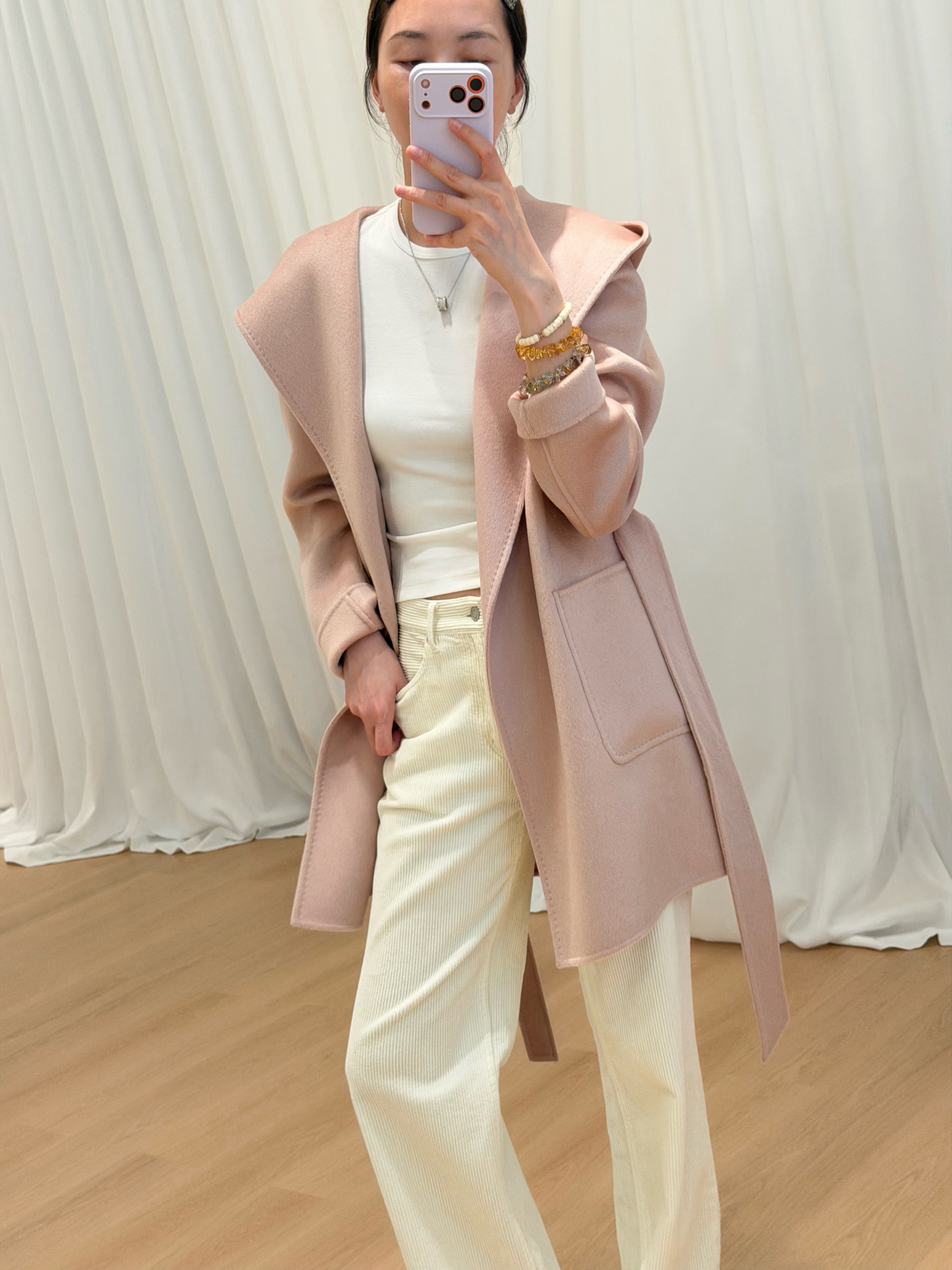 粉色大衣上身，好温柔且质感OOTD[超话]每日穿搭时尚穿搭今天穿什么 ​​​