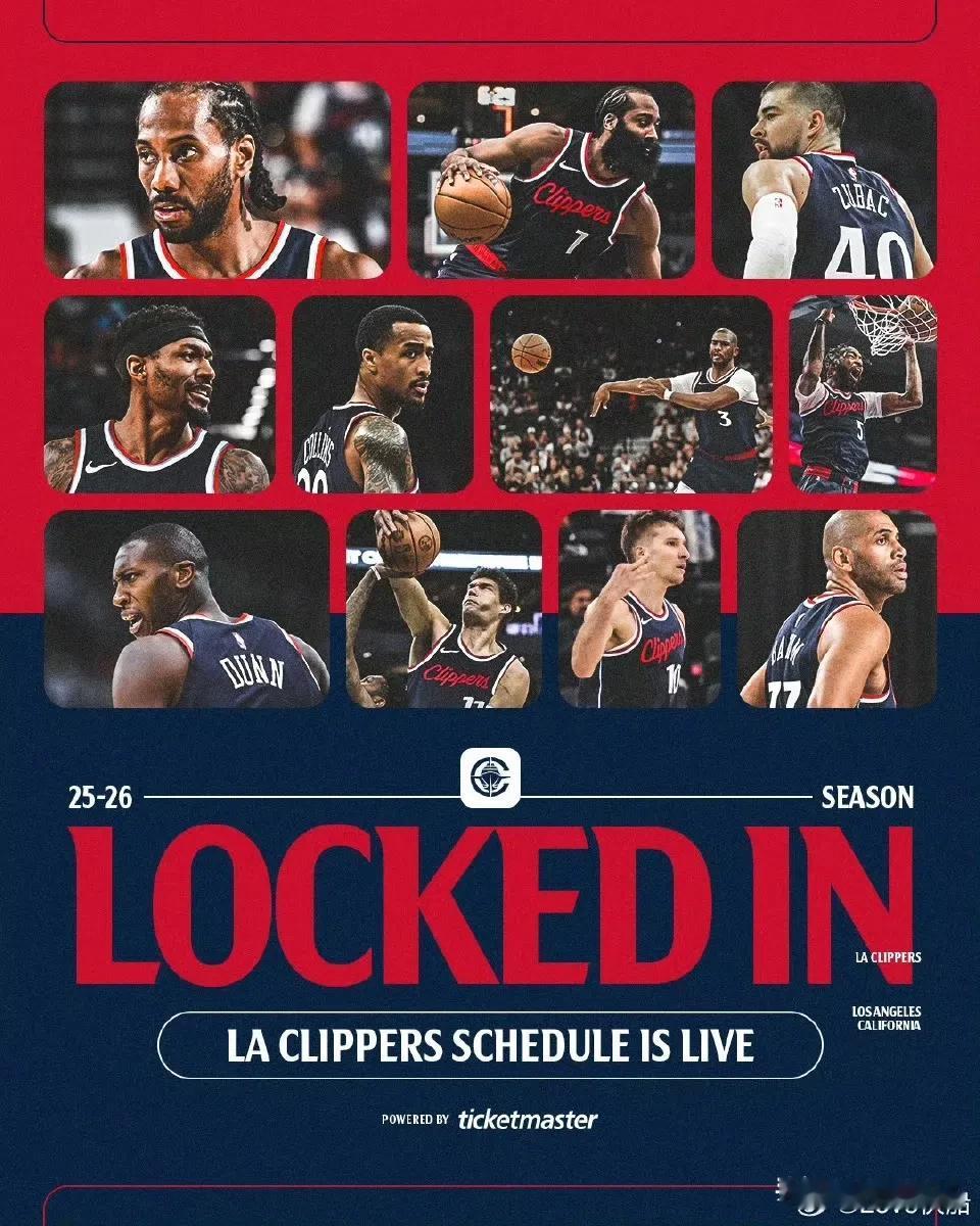 快船球员2k26值公布，8人得分80+！

今天，游戏公司2K26公布了NBA所
