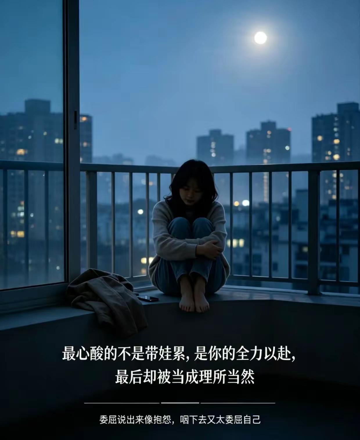 穿着时髦，刷着手机。

看上去很闲。

可手机里全是6点的闹钟、4点的接娃。
