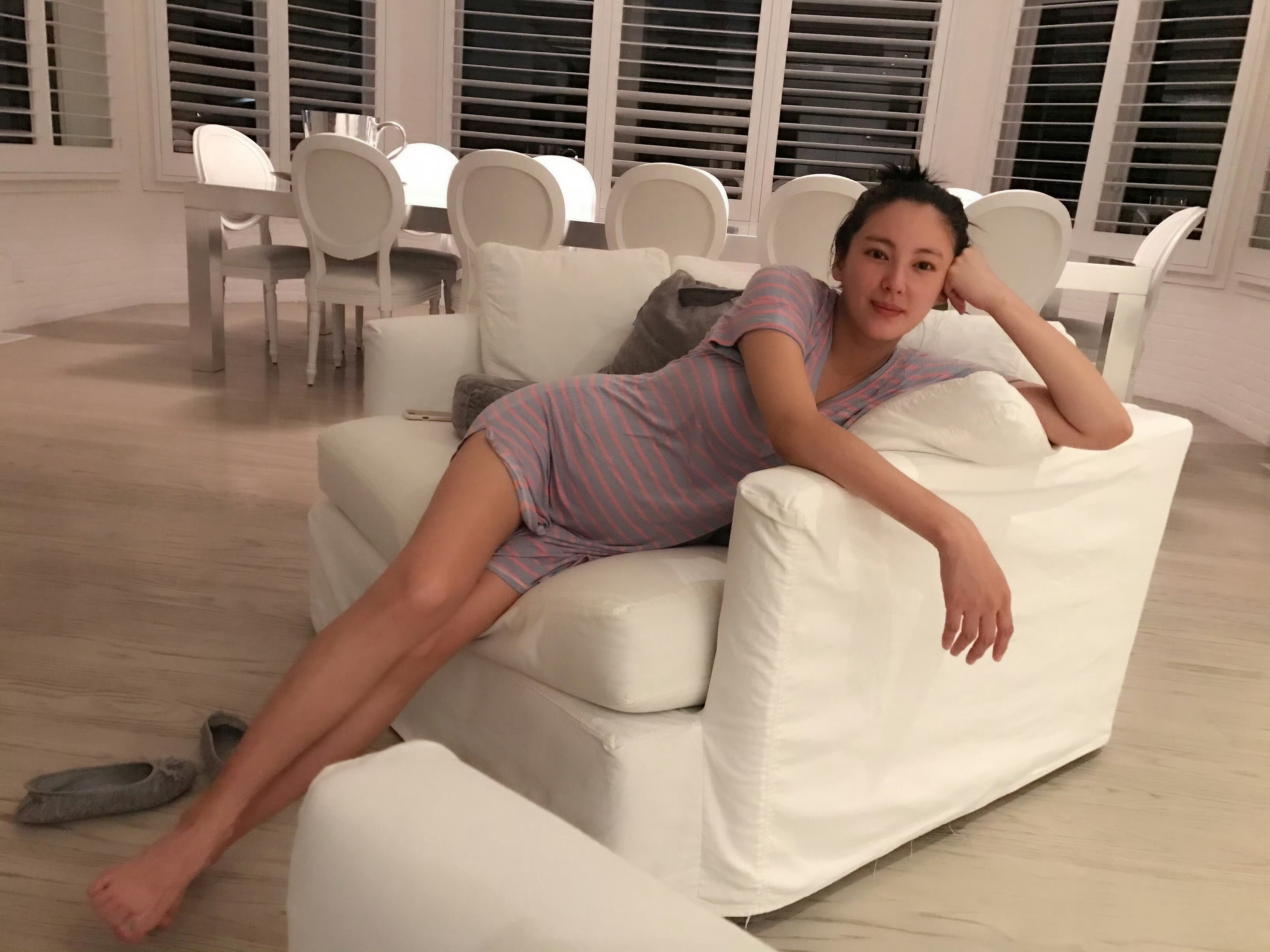 张雨绮怀孕时身材都保持的这么好