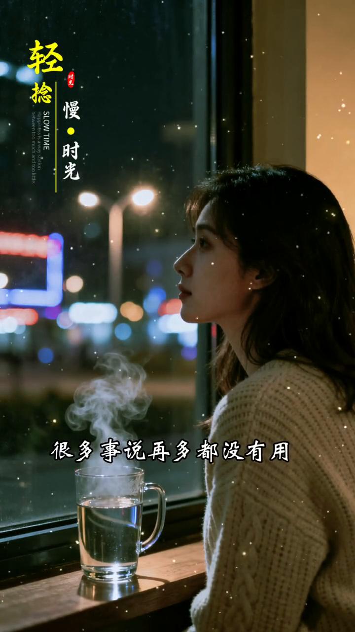 后来我才明白，很多事说再多都没有用。就像你拿一杯热水，就算很渴，但烫手还是会放下