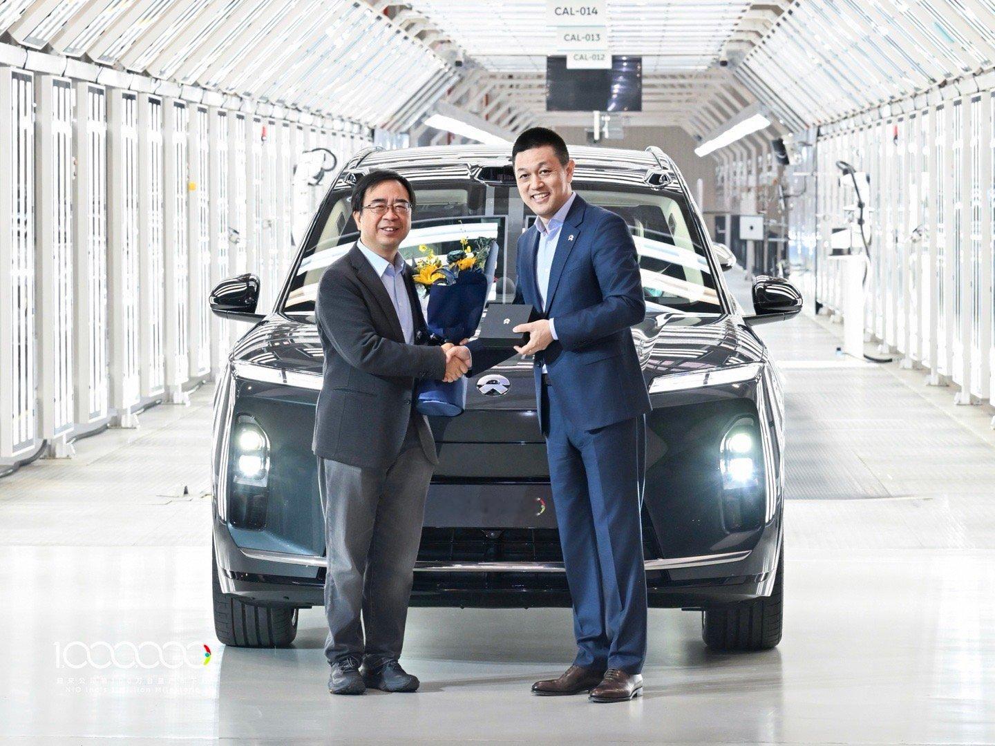 2026年1月6日蔚来公司第100万台量产车下线恭喜恭喜，来自100万分之一的祝