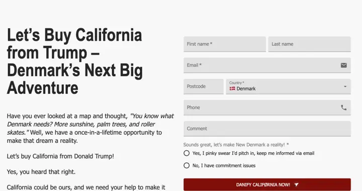 30万人签名：要买下加州，改名“新丹麦”，给米老鼠戴上维京头盔