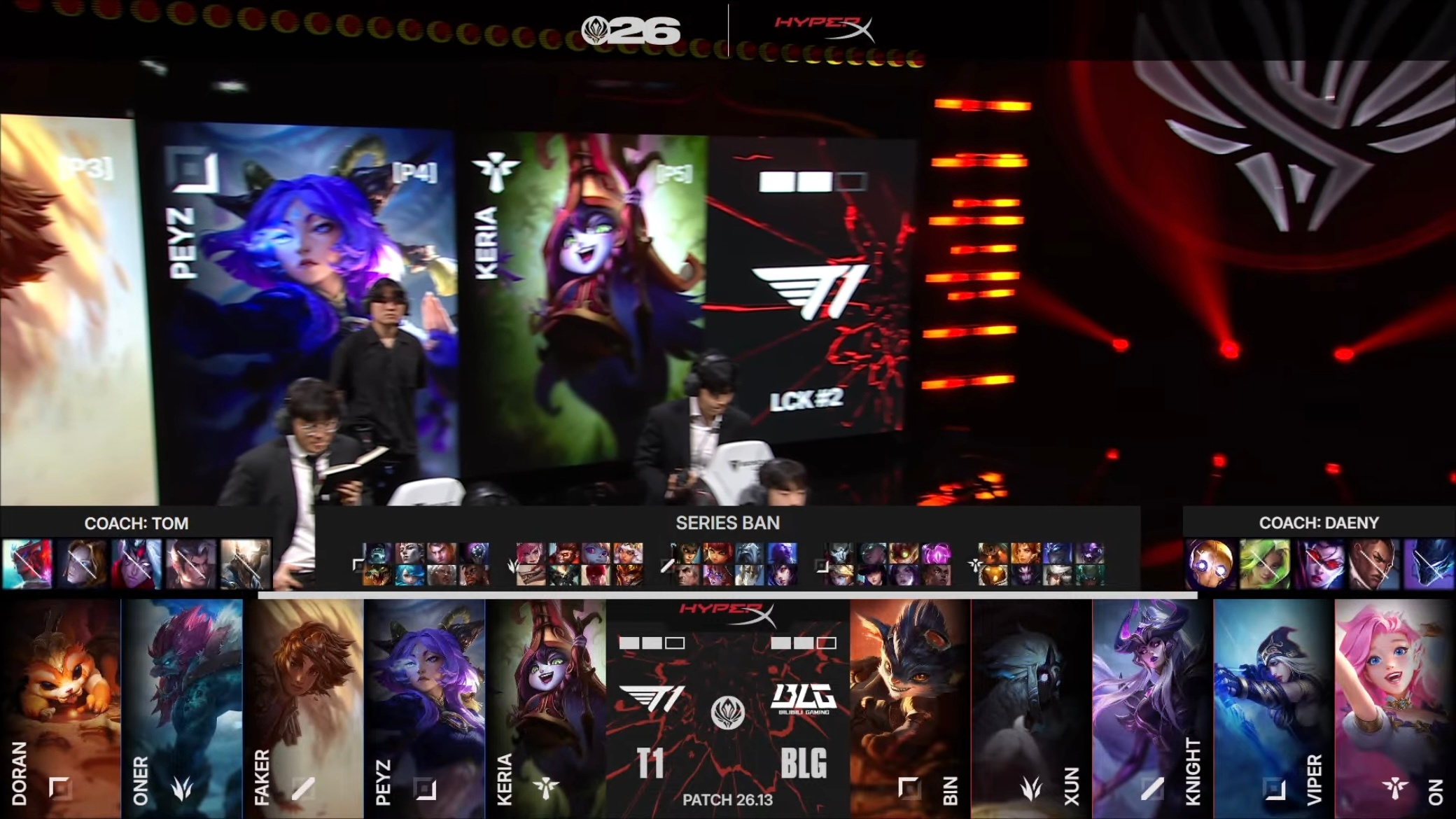 【2026MSI 】 GAME 05 vs BLG第五局BP如下T1T1LOL