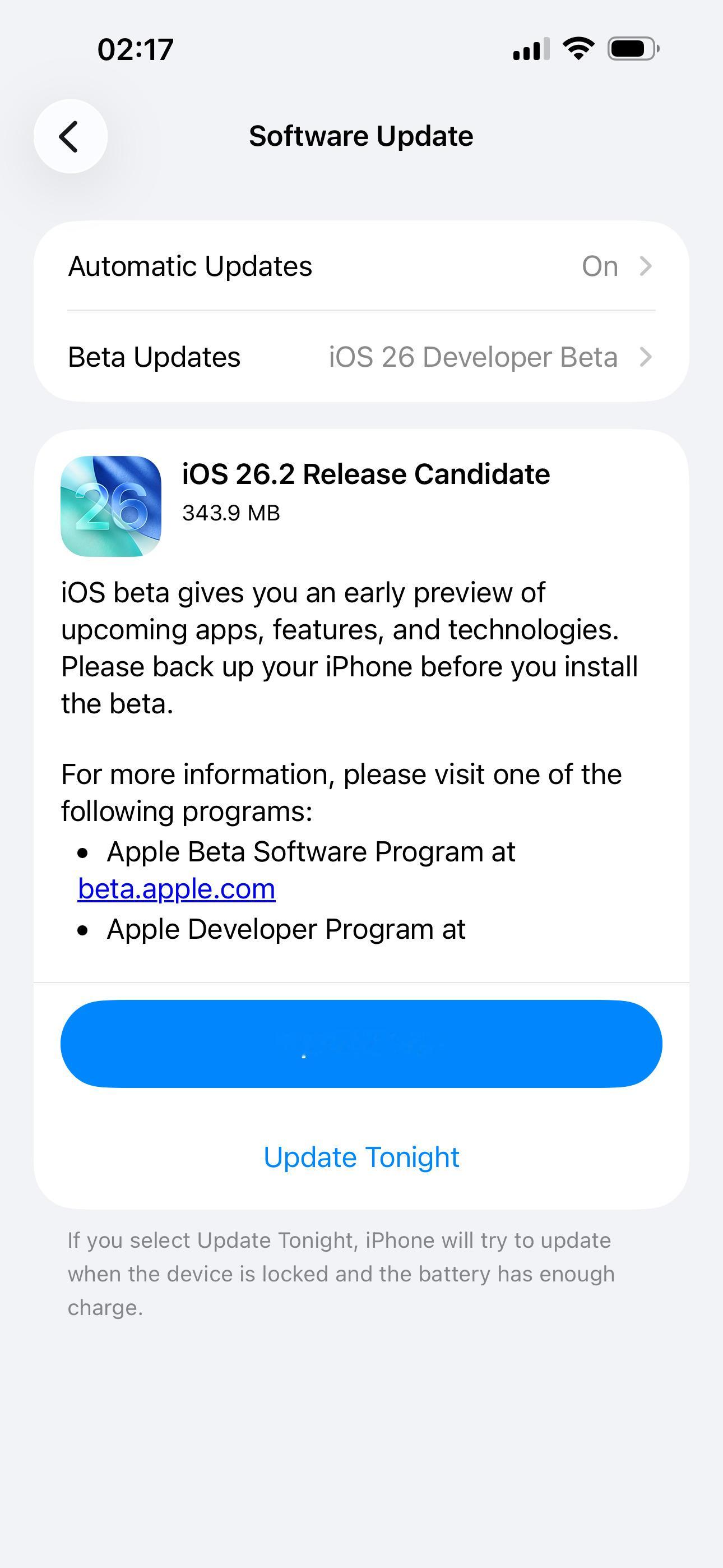 Apple 发布 Release Candidate 软件更新：iOS 26.2