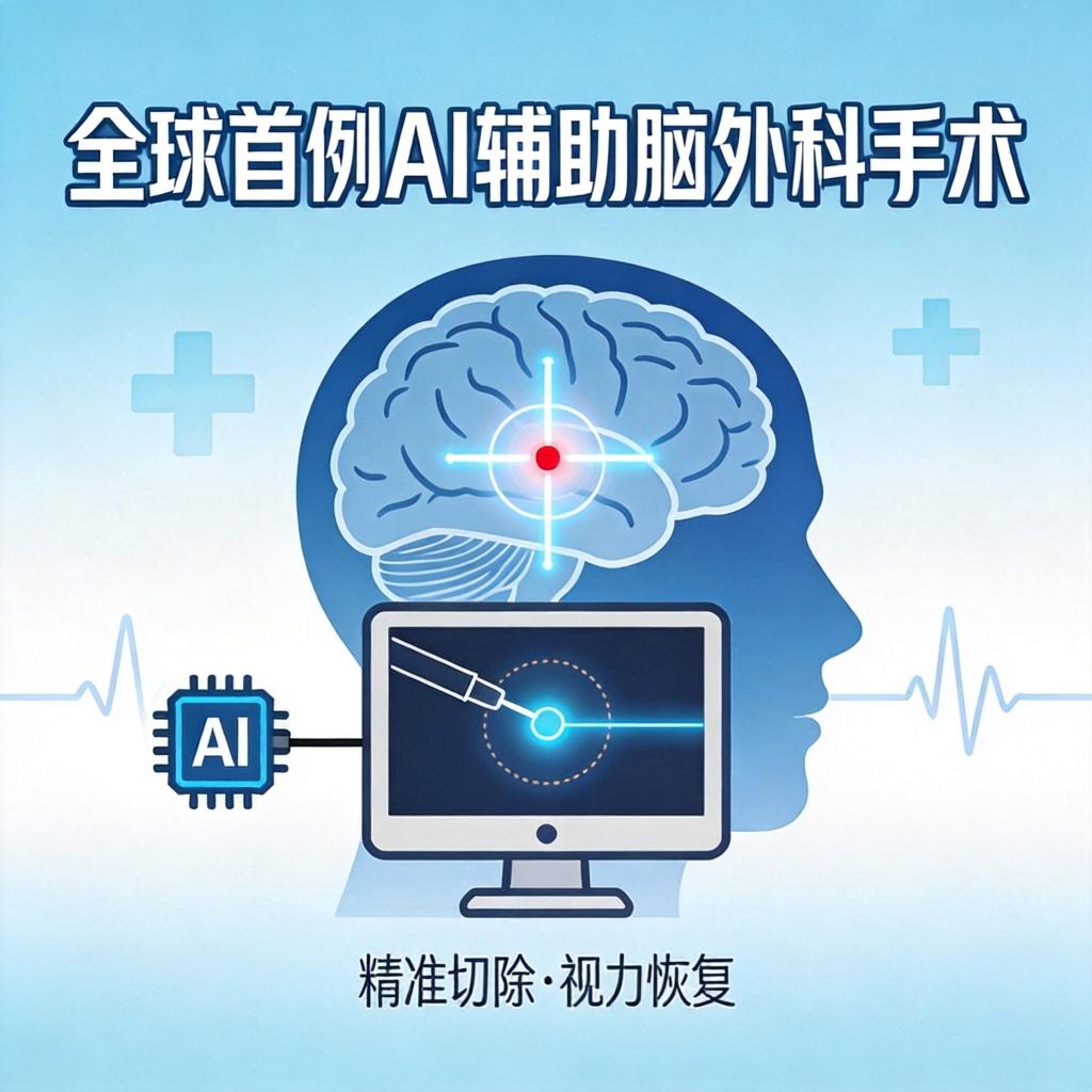 全球首例！AI实时辅助脑外科手术成功：11毫米肿瘤精准切除，患者视力恢复如"重获