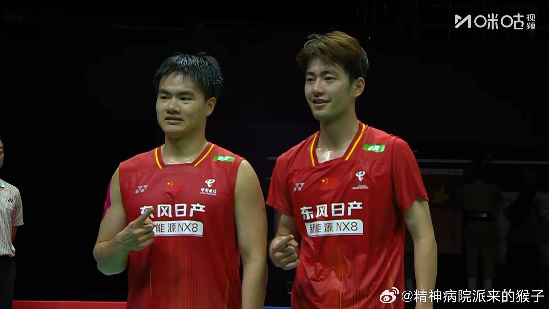 梁伟铿王昶2比0谢定峰苏伟译（17，16）获得2026年印度羽毛球世锦赛男双冠军