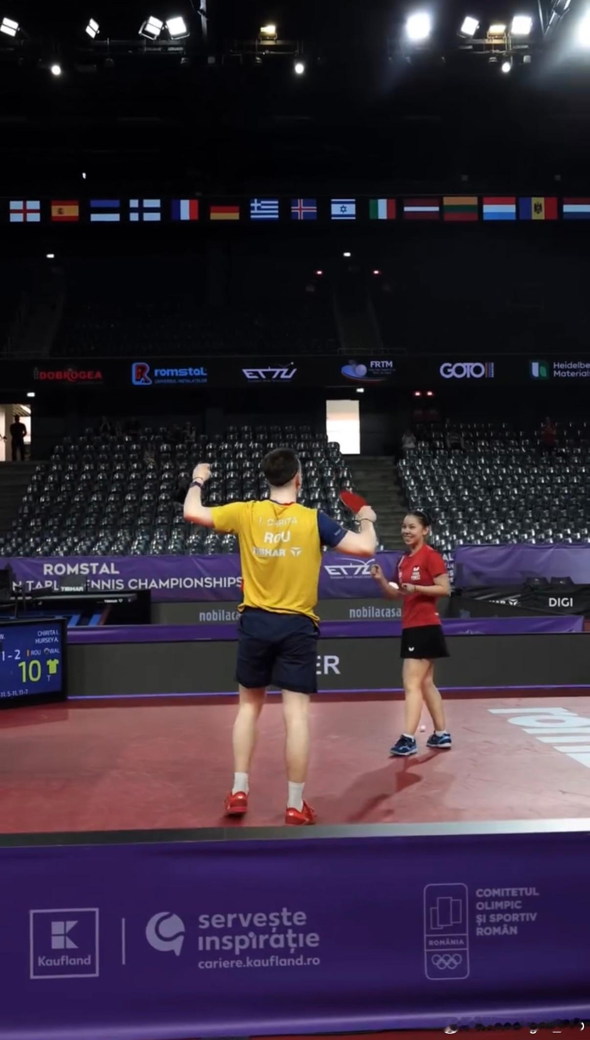 欧洲U21锦标赛混双冠军🏆🏴󠁧󠁢󠁷󠁬󠁳󠁿安娜·赫尔希/🇷🇴尤