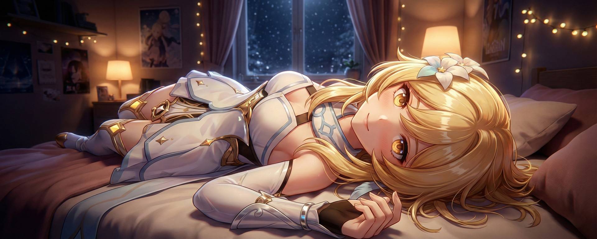 荧——原神——画师: かぜまる，网页链接