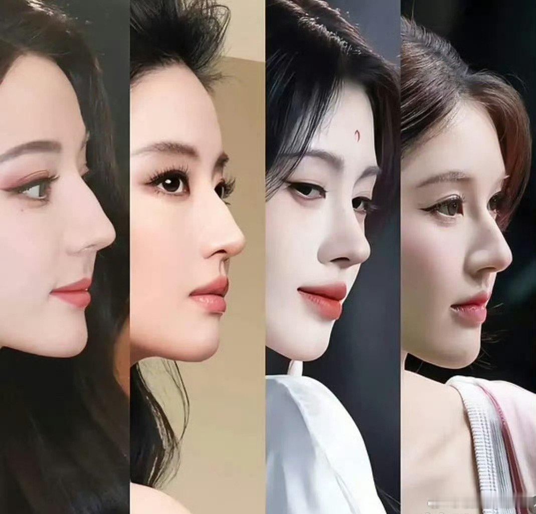 迪丽热巴、刘亦菲、鞠婧祎、赵露思侧脸🆚，谁赢了 