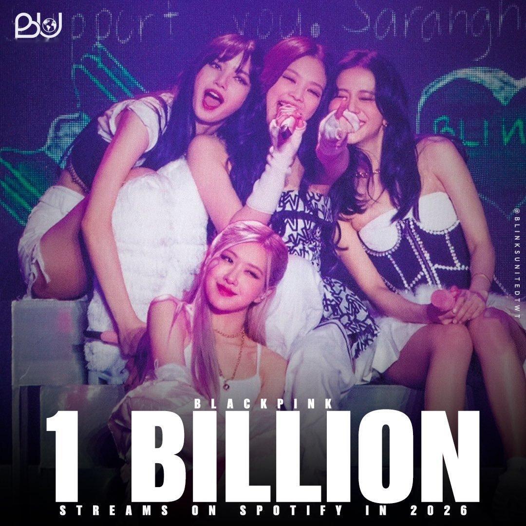 BLACKPINK连续8年Spotify单年流媒突破1️⃣0️⃣亿成为历史第一且
