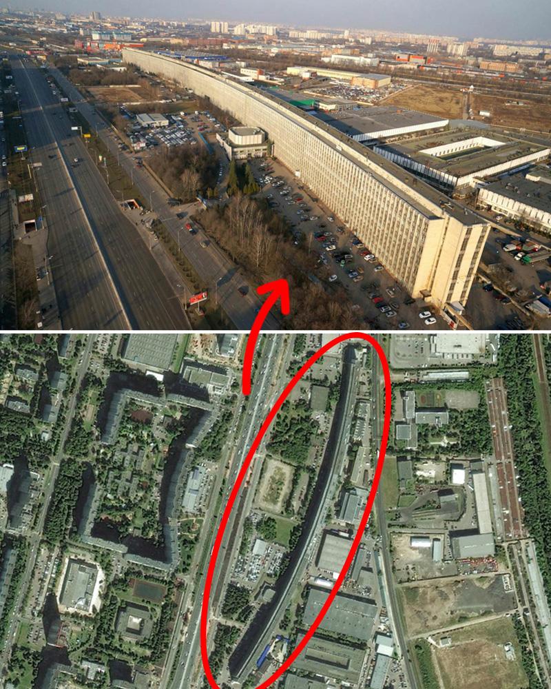 莫斯科那座所谓的“横卧摩天大楼”沿着瓦尔沙夫斯科耶公路（Varshavskoye