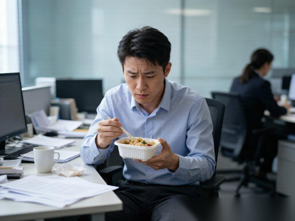 说真的，我以前也有严重的工位吃饭羞耻症，每次热饭都跟做贼似的，生怕被人看见。直到