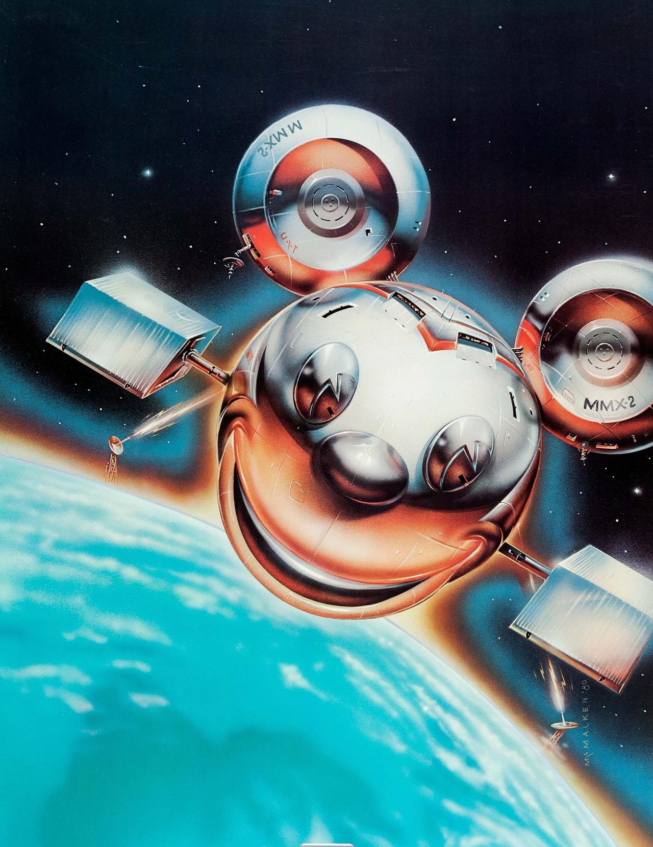 1980年，麦克马尔肯为迪士尼频道设计了这张推广海报，3年后频道开播。艺术家在画