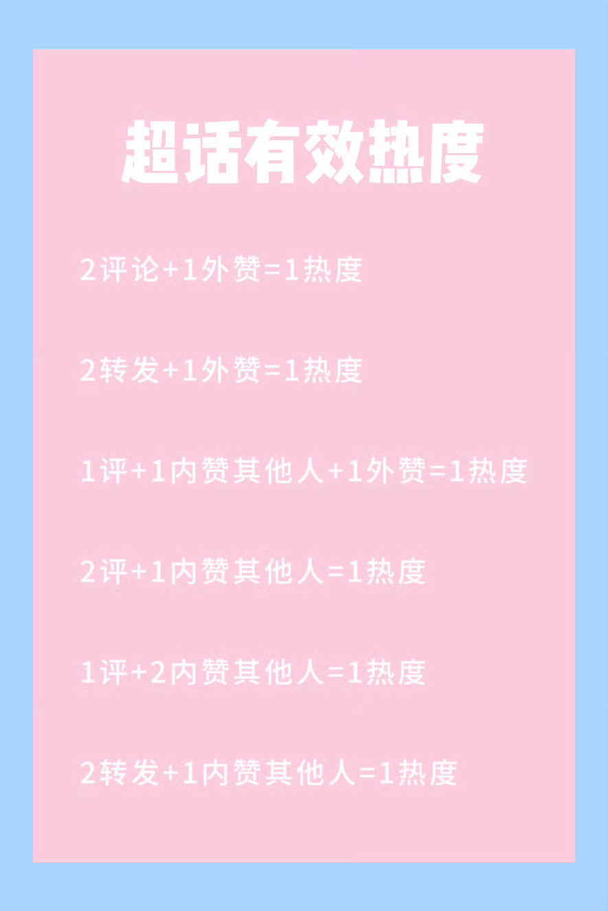 超like还差多少分麻烦大家在文案里面加进去今天点进超话发现还是有很多宝宝随便发