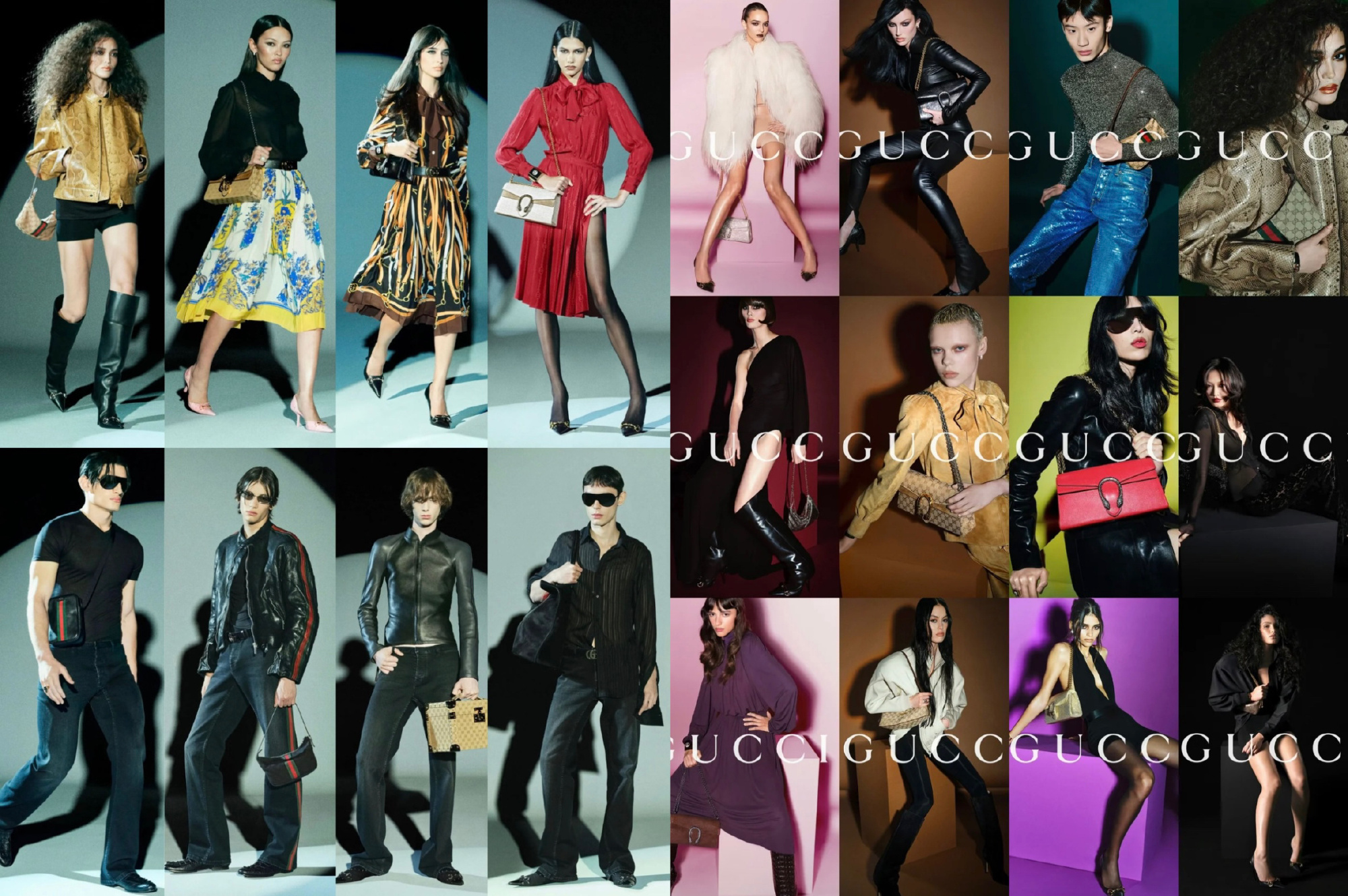 Gucci已经lookbook套拍campaign很多季了没记错的话，而且都是群