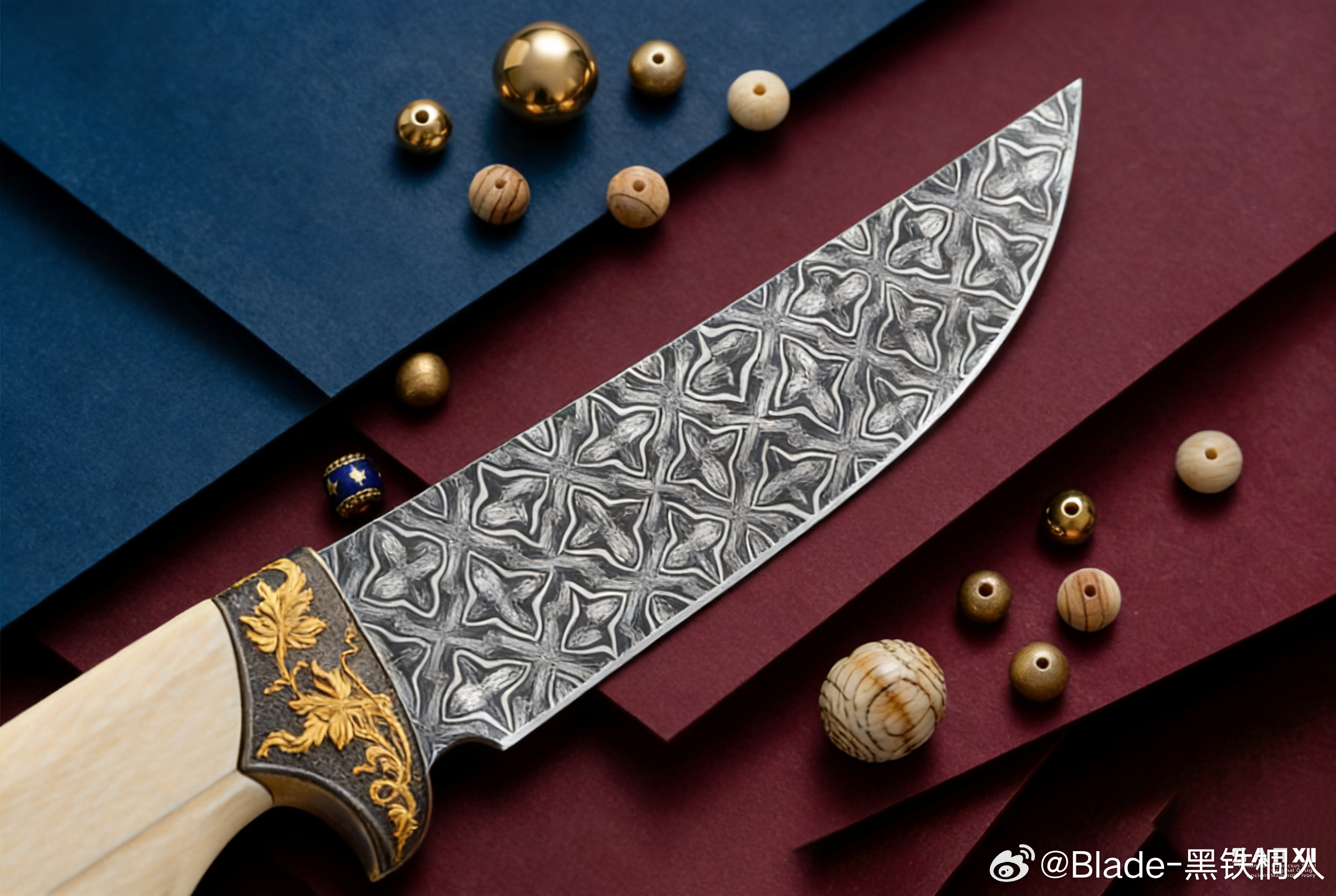 刀具控 新做的错金漩涡大马小猎，只有一只，喜欢的加【客服：sanxitang51