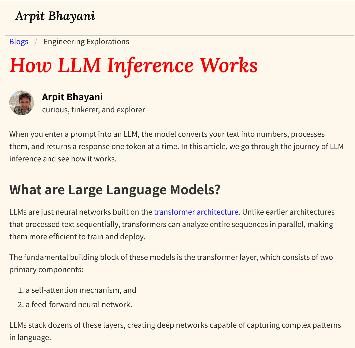How LLM Inference Works ，一篇介绍大模型推理原理的博文a