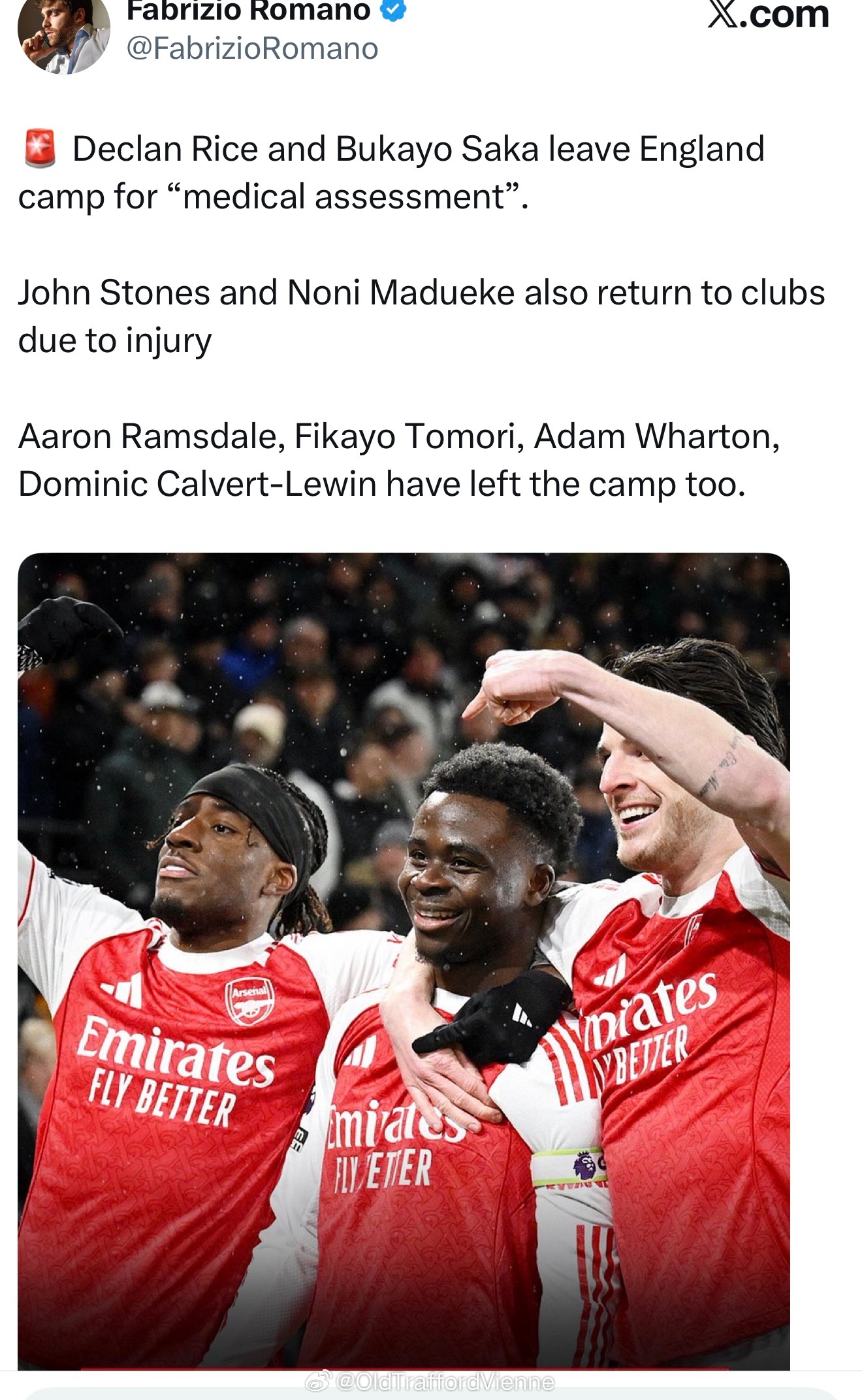 这么多球员因伤离开英格兰国家队？都是阿森纳的？战略性伤退？ 